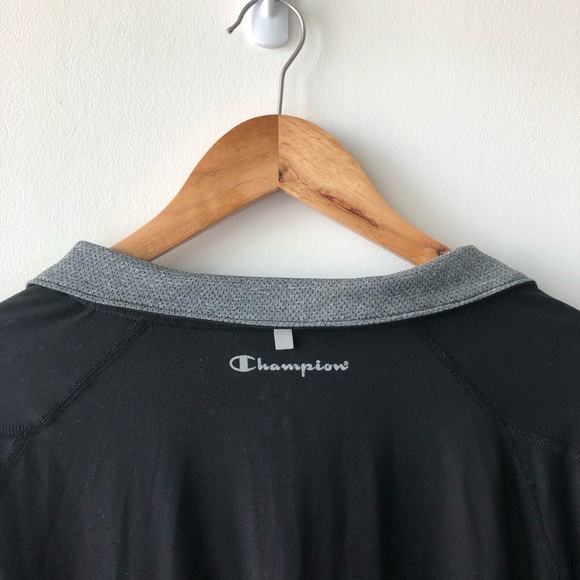 Champion Black Long Sleeve Mock Neck Pullover - Picture 5 of 6